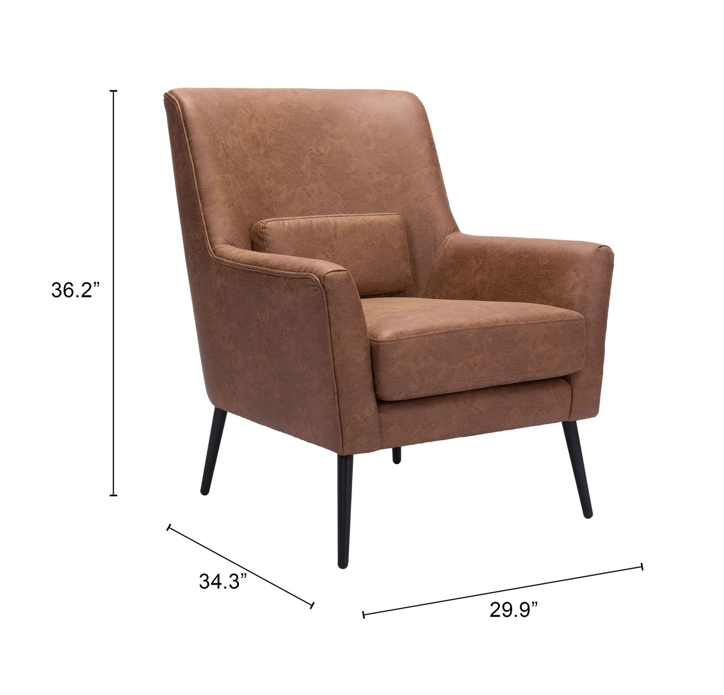 Ontario Vintage Brown Accent Chair - Ornate Home