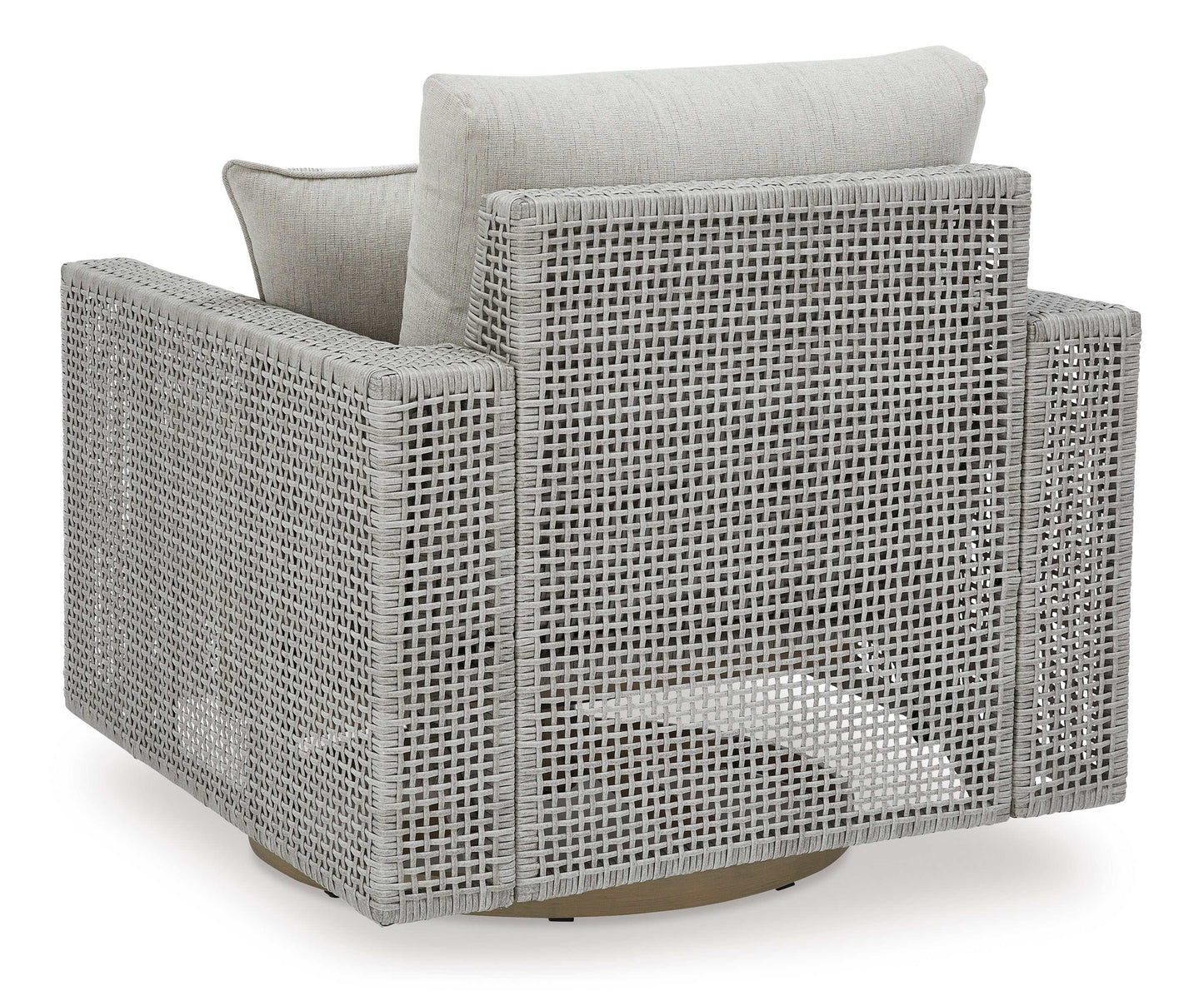 Seton Creek Gray Outdoor Swivel Lounge Chair w/ Cushion