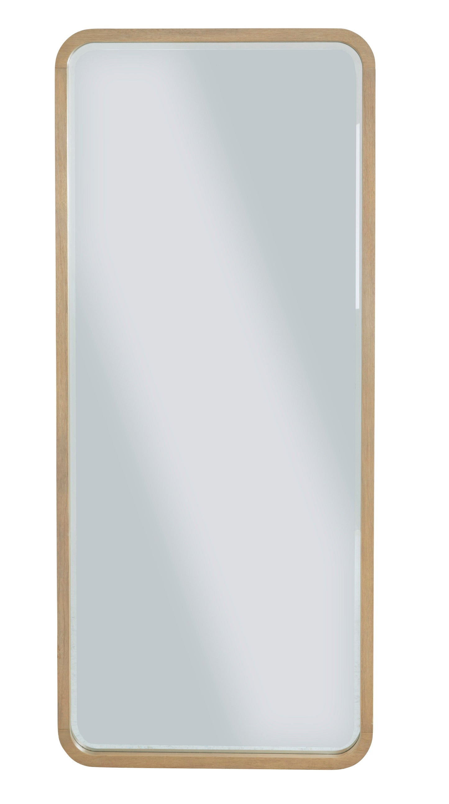 Penny Beveled Glass Floor Mirror in Buff Cream - Ornate Home