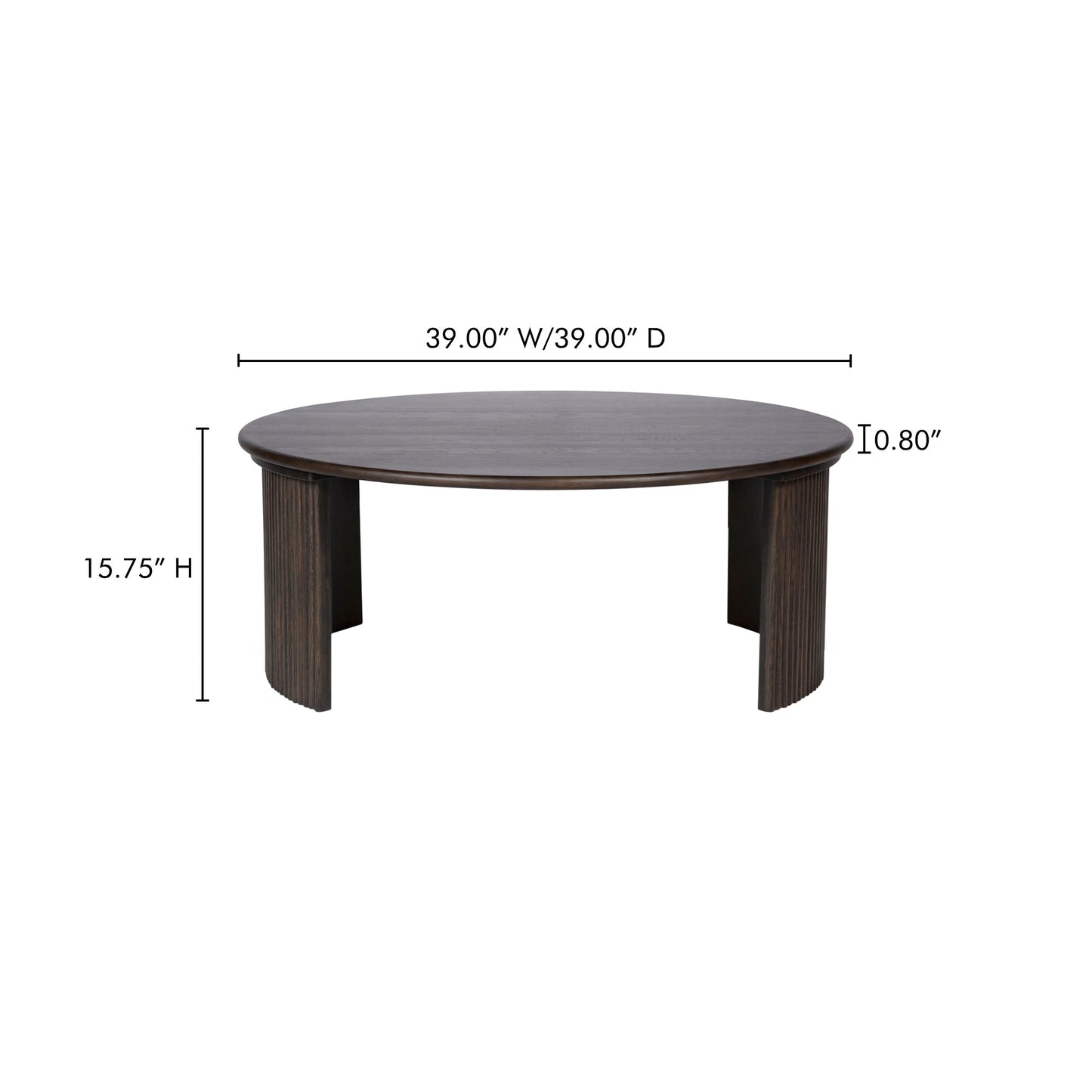 Penny Dark Brown Large Coffee Table - Ornate Home