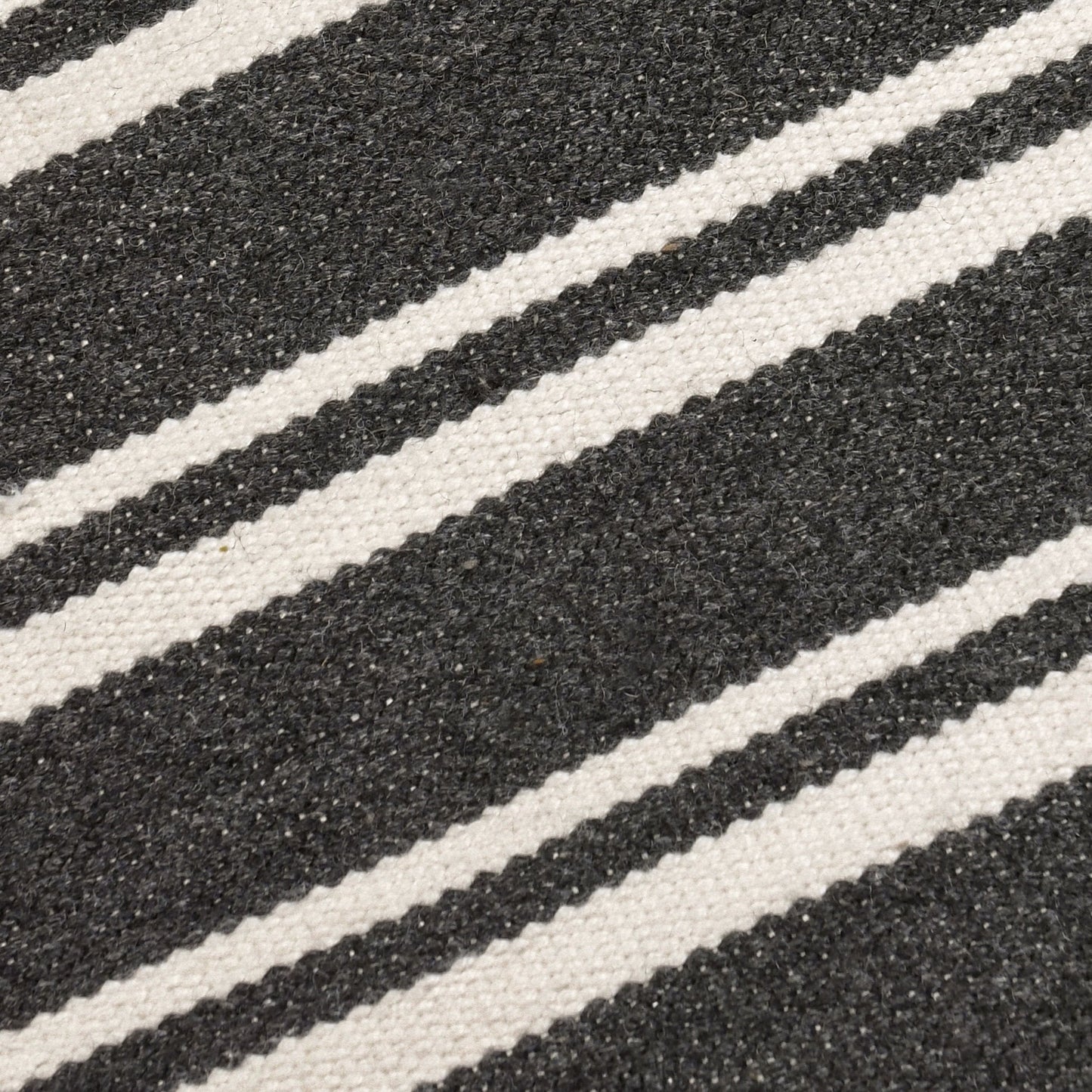 Performance Palma Charcoal/Ivory Stripe Rug - Ornate Home