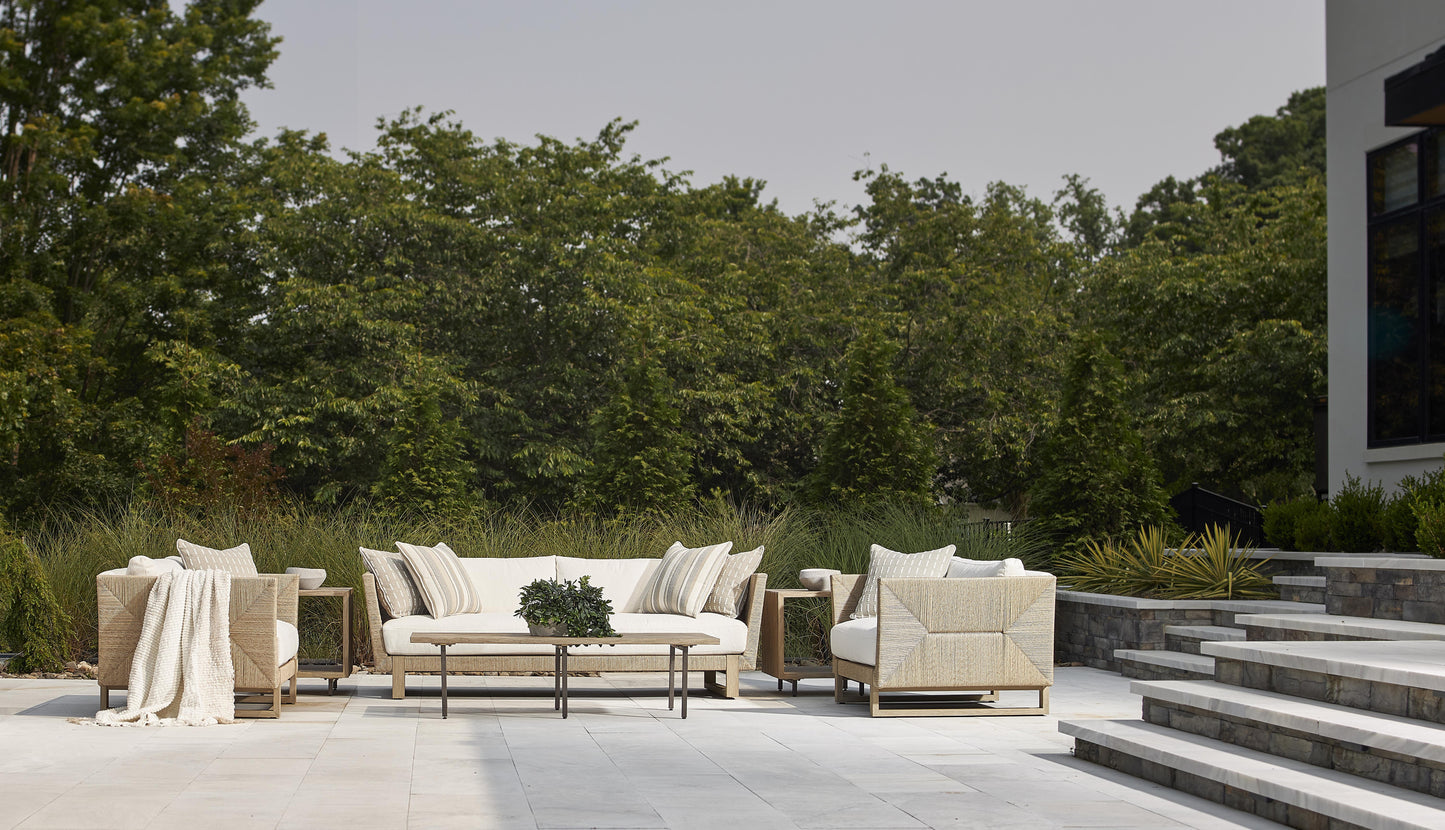 Praia Sea Oat/Hazelnut/White/Cream Outdoor Chair - Ornate Home