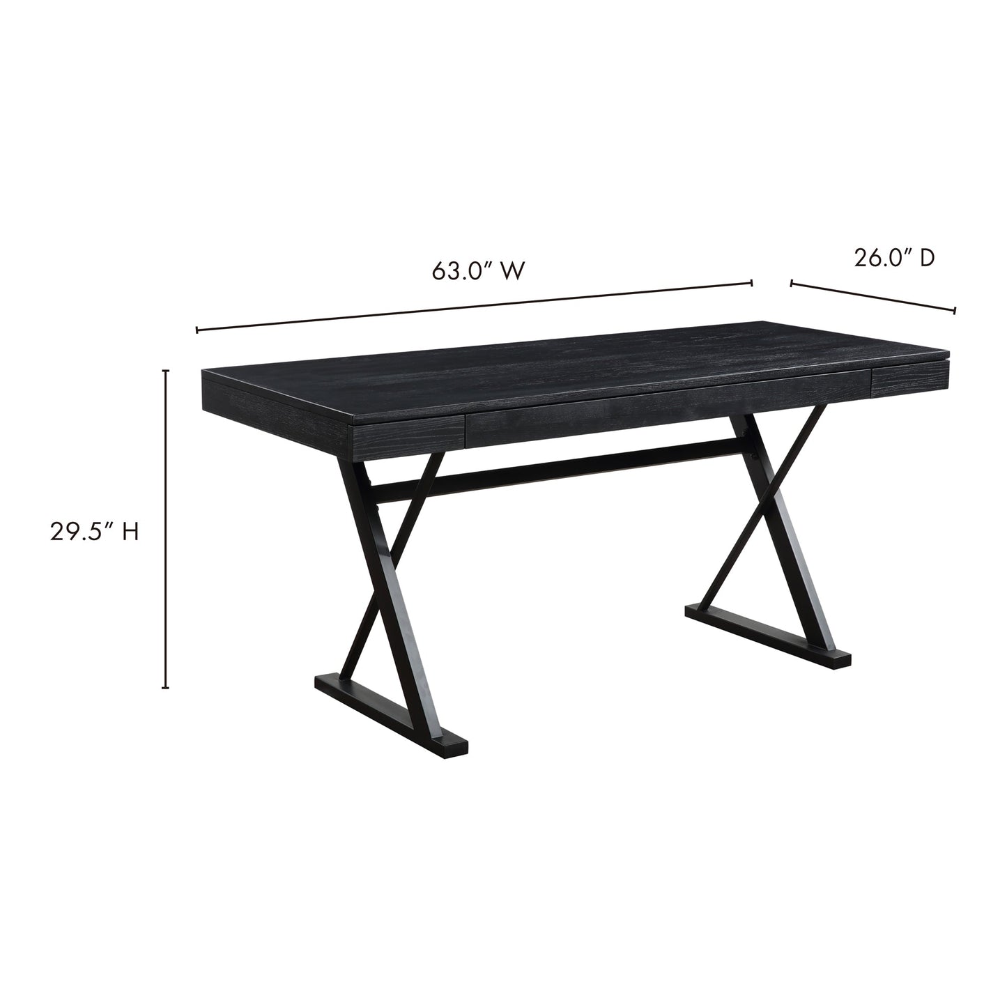 Profecto Black Desk - Ornate Home