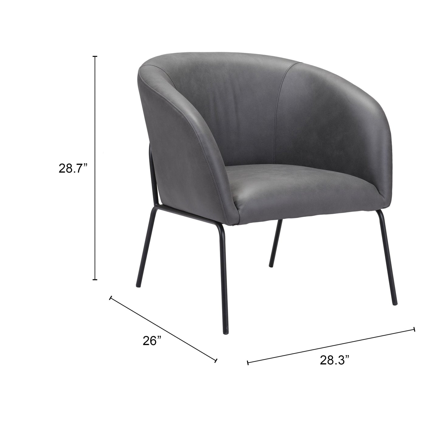 Quinten Vintage Gray Accent Chair - Ornate Home