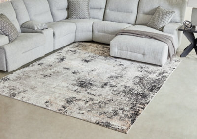 Langwell Black/Gray/White Large Rug - Ornate Home