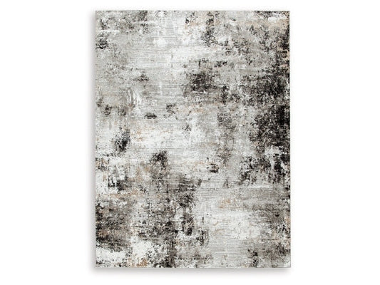 Langwell Black/Gray/White Medium Rug - Ornate Home