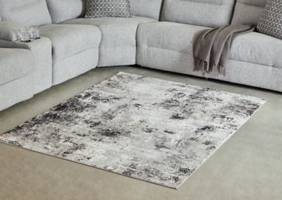 Langwell Black/Gray/White Medium Rug - Ornate Home