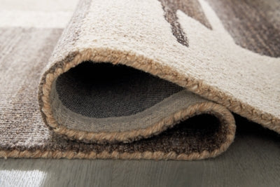 Kencher Beige/Brown Medium Rug - Ornate Home