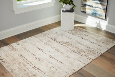 Kasney Cream/Brown Medium Rug - Ornate Home