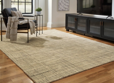 Janston Ivory/Gray/Tan Large Rug - Ornate Home