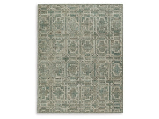 Jossland Green/Ivory Large Rug - Ornate Home