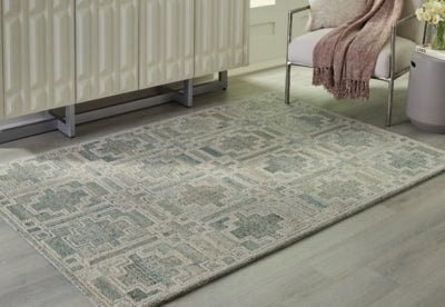 Jossland Green/Ivory Medium Rug - Ornate Home
