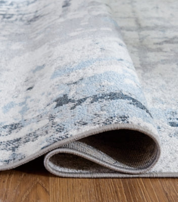 Emertonly Blue/White/Gray Washable Medium Rug - Ornate Home
