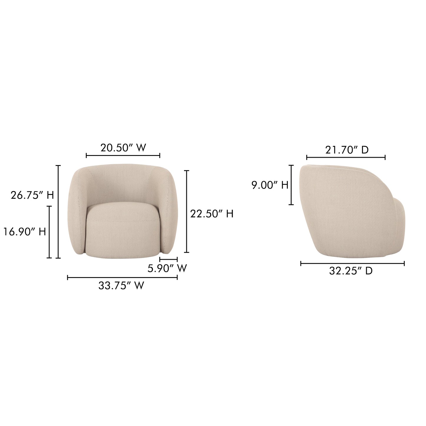 Rae Beige Outdoor Accent Chair - Ornate Home