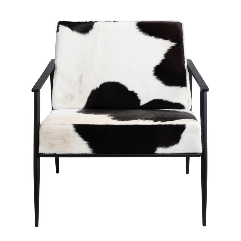 Ranchero White/Black Accent Chair - Ornate Home
