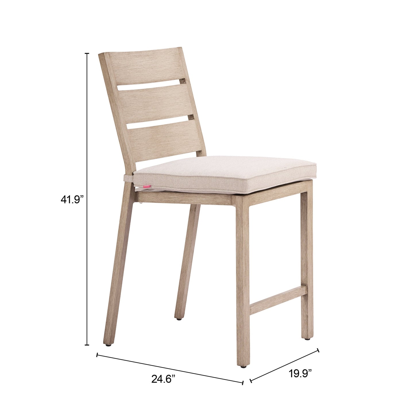 Reefline Gray Outdoor Armless Counter Stool (Set of 2) - Ornate Home
