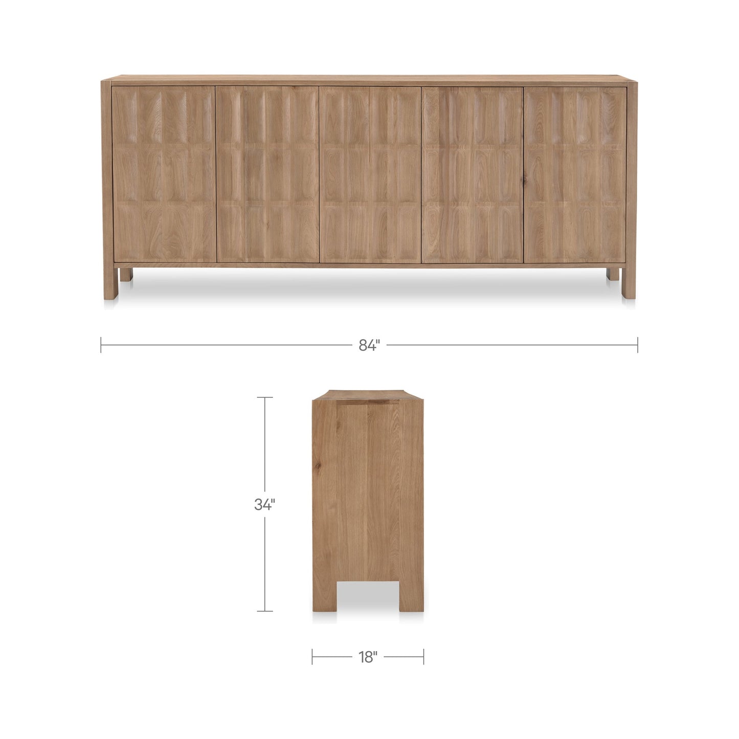 Roland Natural Sideboard - Ornate Home