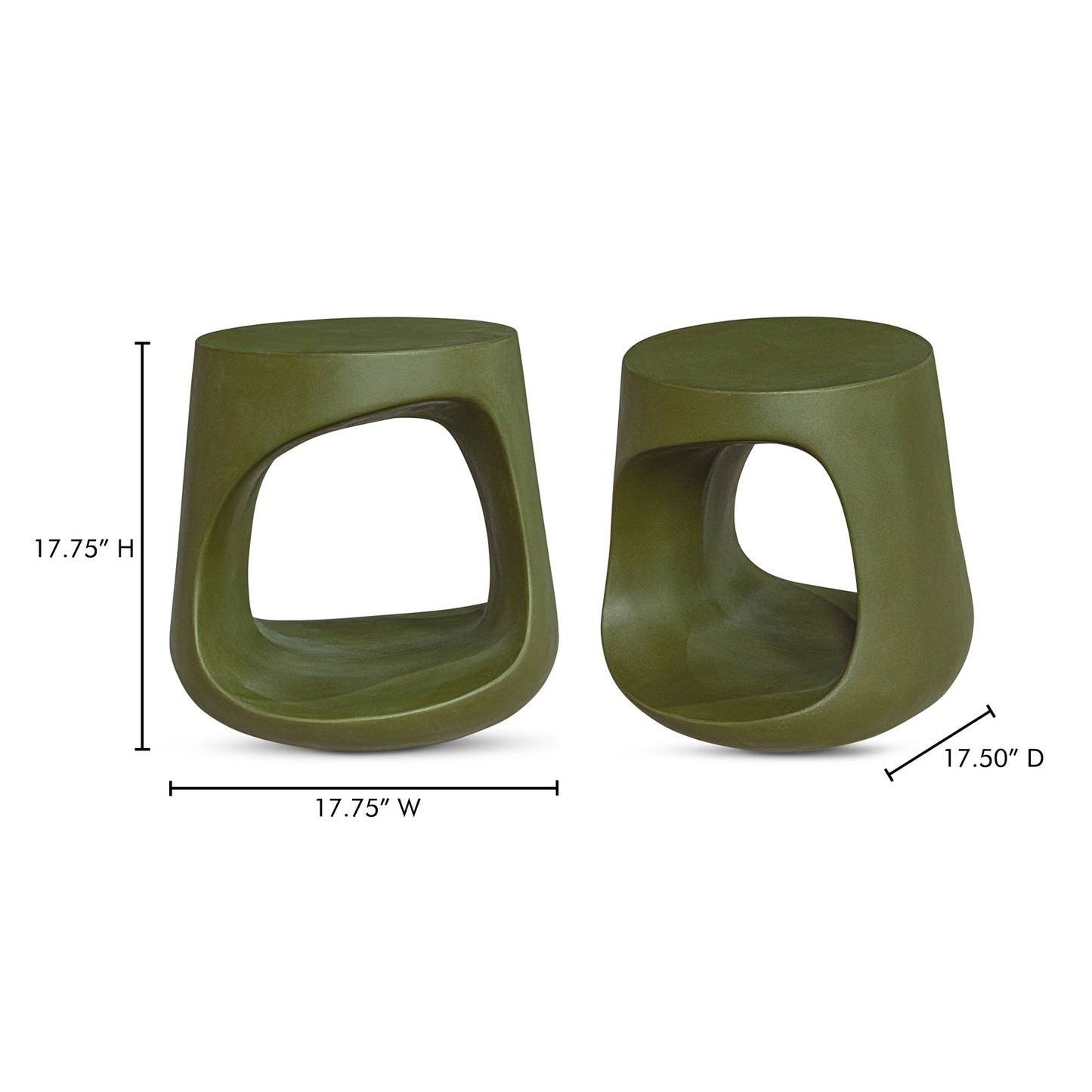 Rothko Green Outdoor Stool - Ornate Home