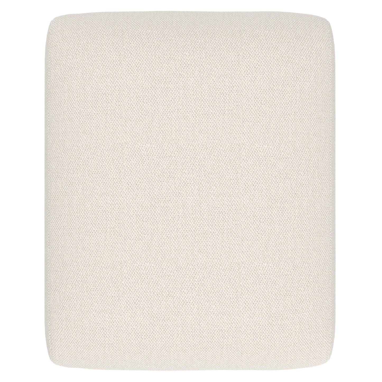 Rylan White/Cream Fabric Bumper Ottoman - Ornate Home