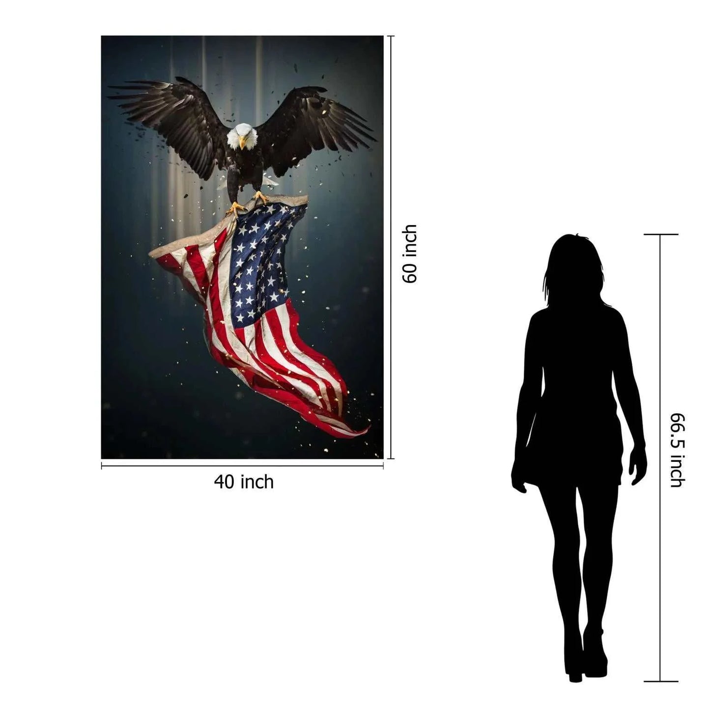 Eagle Flag Tempered Glass w / Foil - Ornate Home