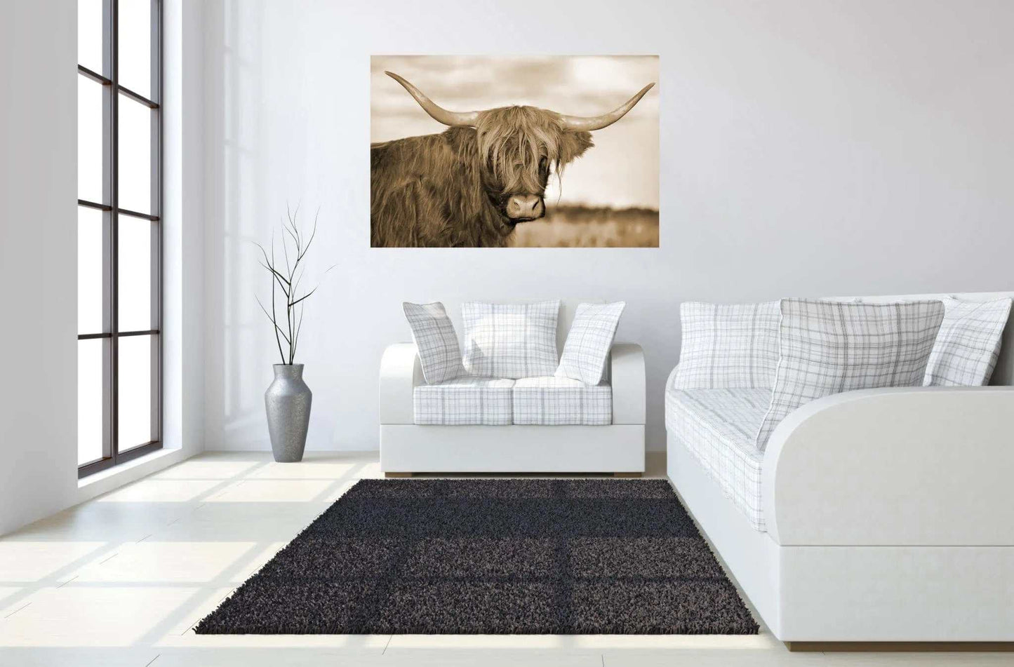 Highland Cow 1 Tempered Glass w / Foil - Ornate Home
