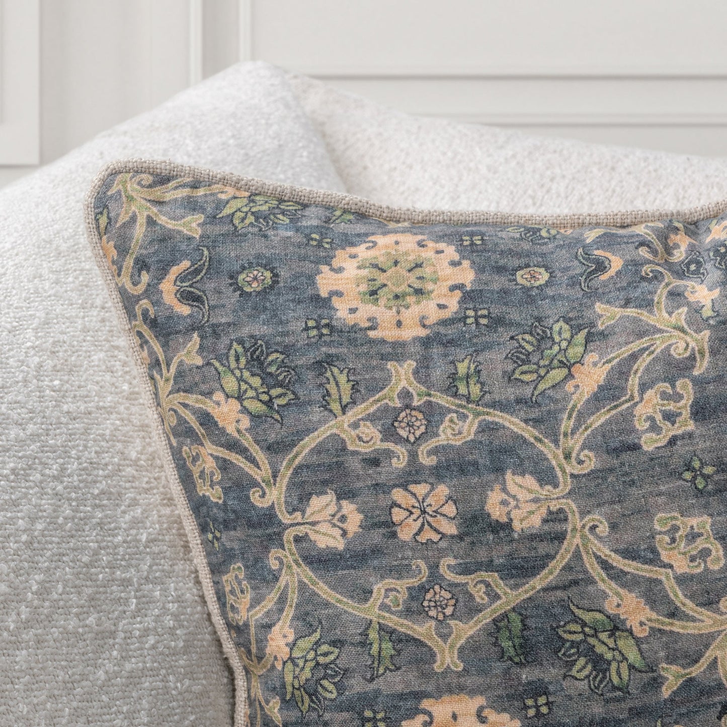 SR Ira Blue Sea Multi 22x22 Throw Pillow - Ornate Home