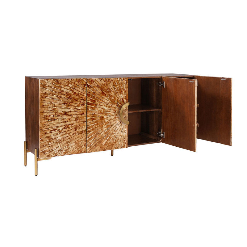 Safari Brown/Gold Bone Žønlay Sideboard - Ornate Home