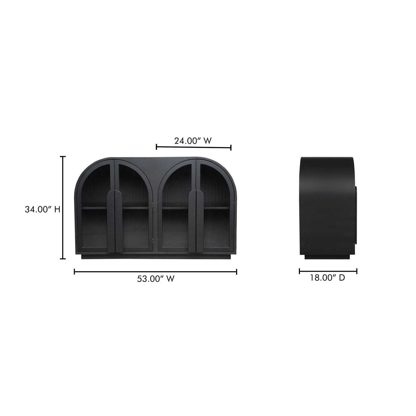 Salone Black Cabinet - Ornate Home