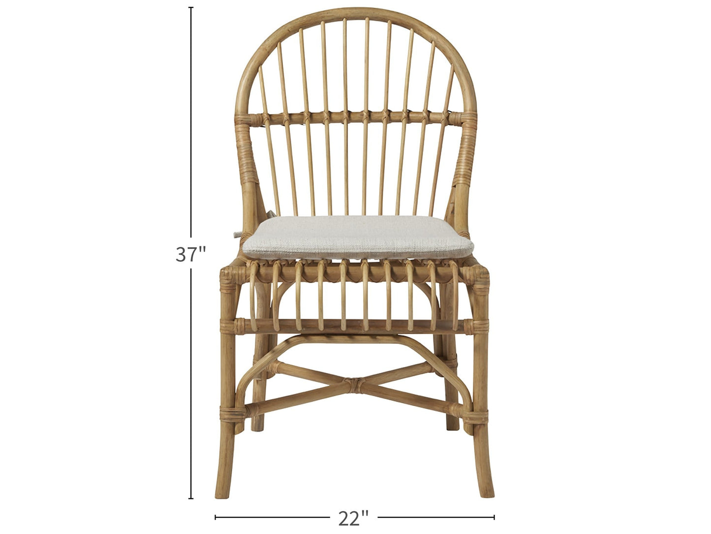 Sanibel Dover Natural/Warm Rattan Side Chair (Set of 2) - Ornate Home