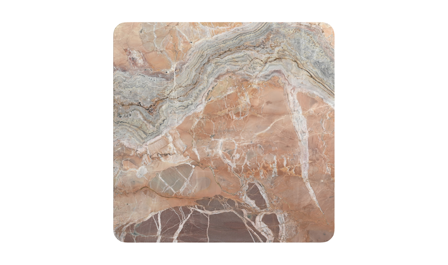 Segment Orange Levante Marble Coffee Table - Ornate Home