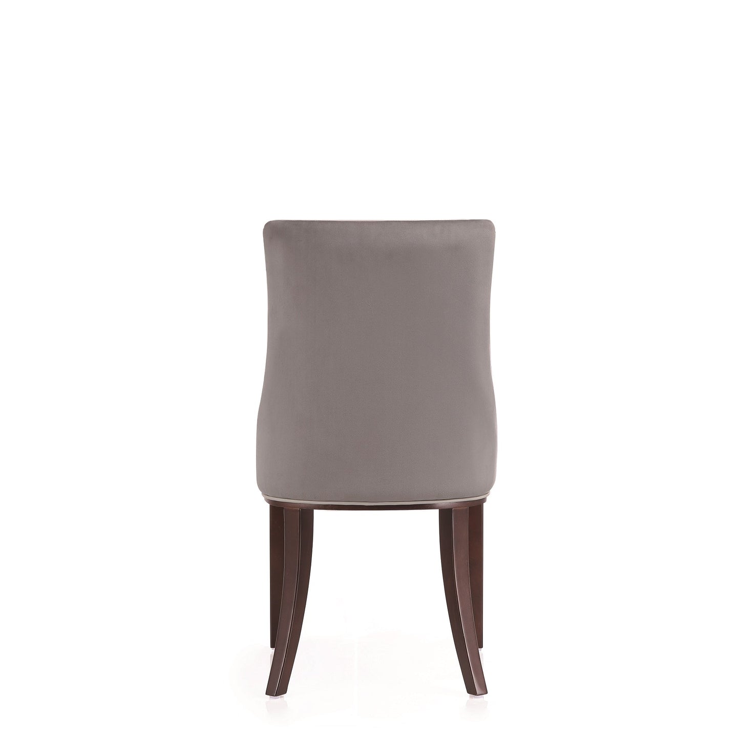 Shubert 6-Piece Faux Leather and Velvet Dining Chair Set in Light Grey - Ornate Home
