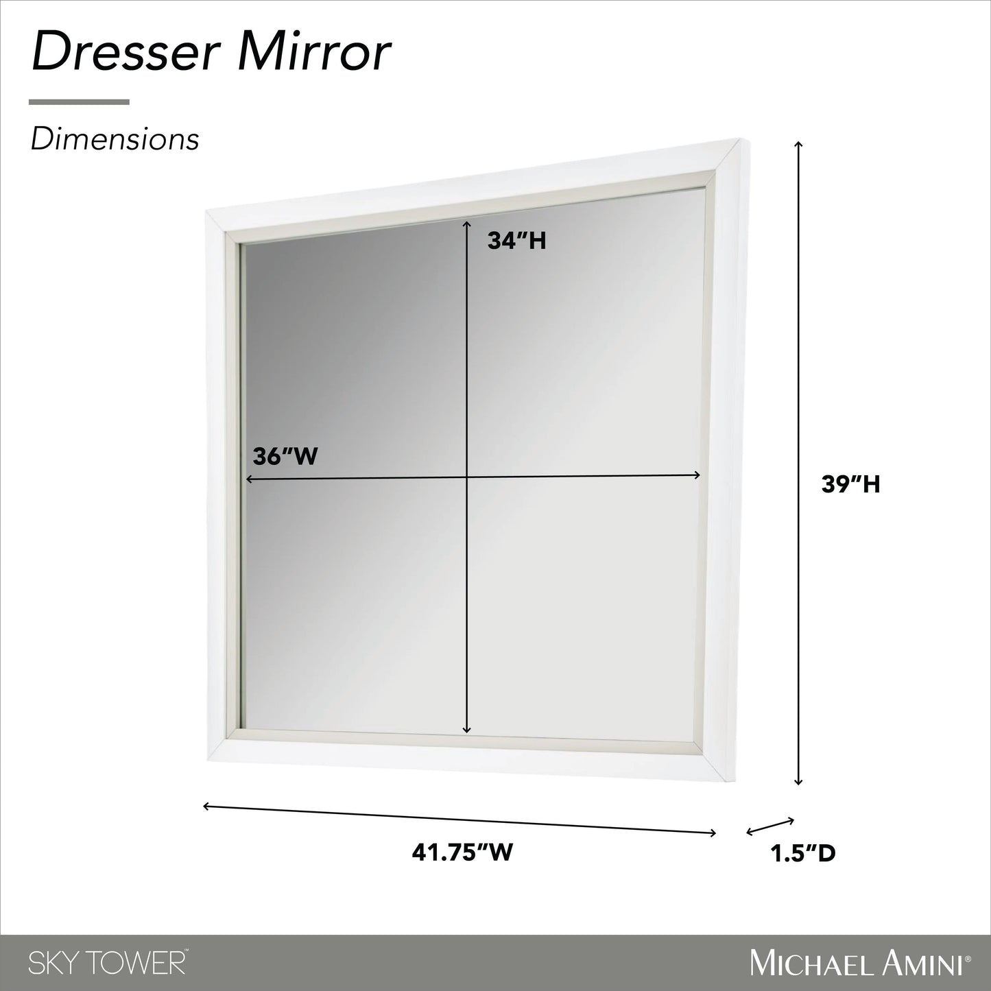 Sky Tower Cloud White Wall Mirror - Ornate Home
