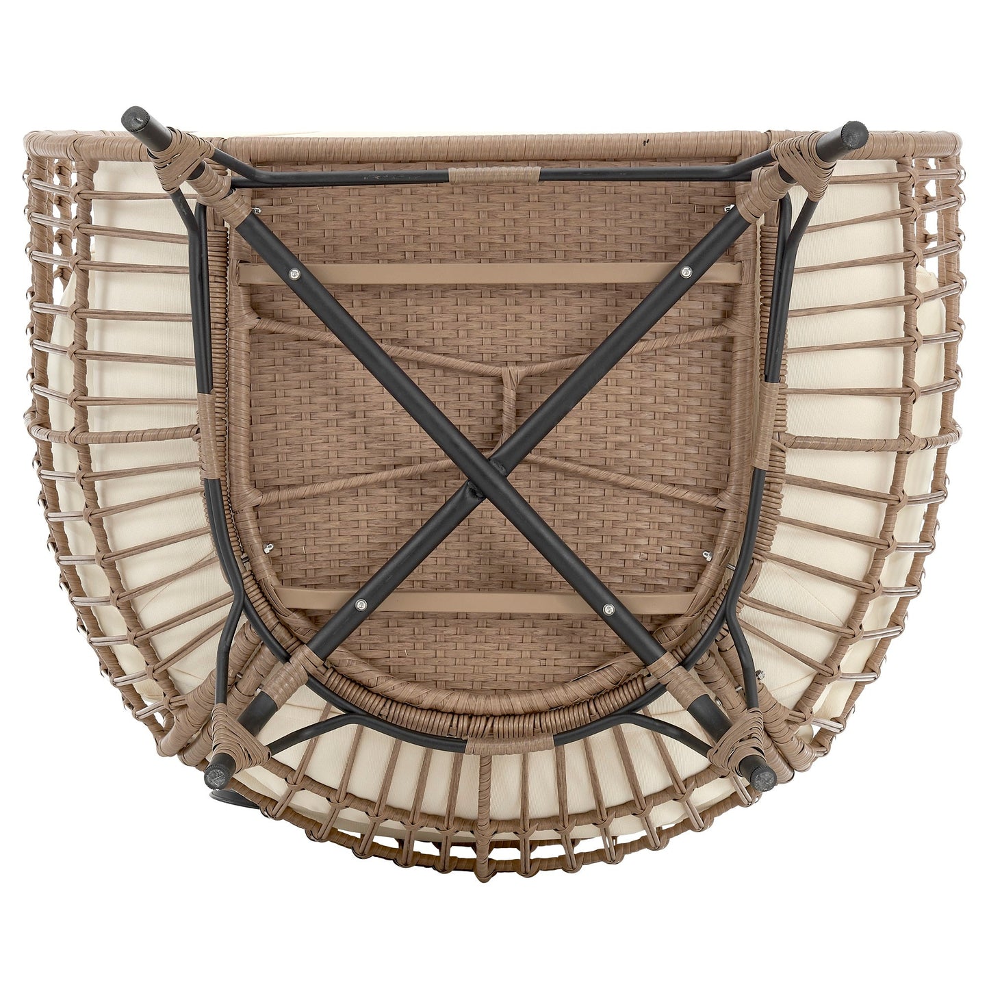 Spezia Patio Freestanding Egg Chair with Cream Cushions - Ornate Home