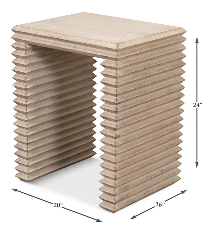 Stacked Grey Side Table - Ornate Home