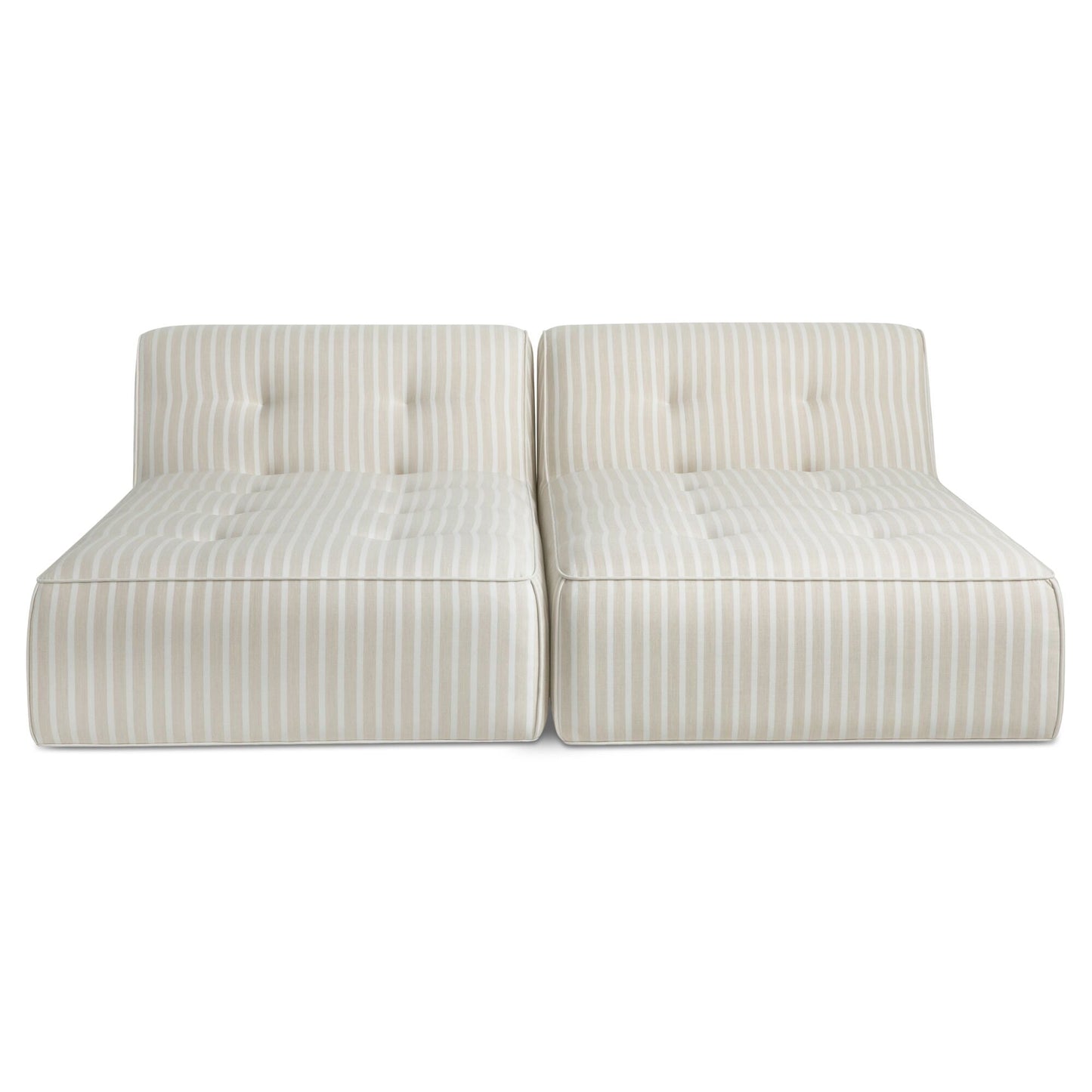 Sunseeker Brown Stripe 2 Piece Outdoor Sun Lounger - Ornate Home