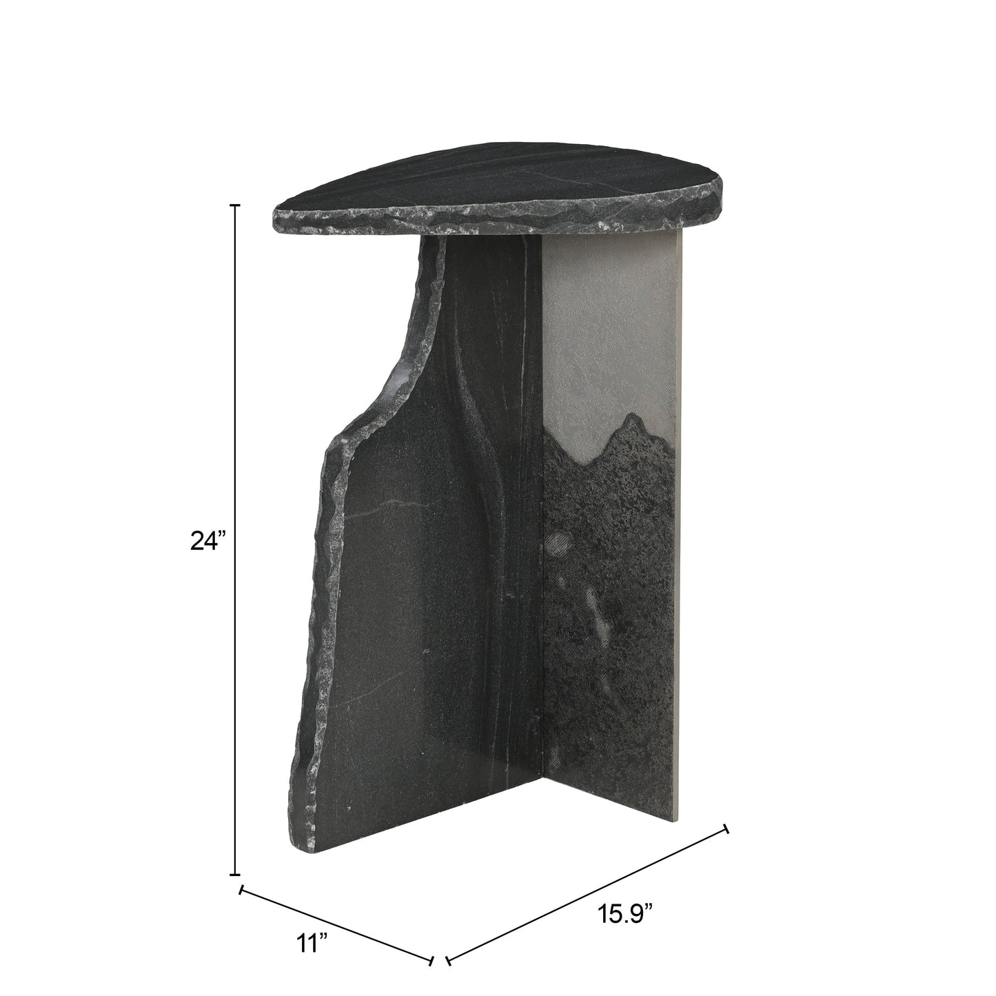 Surya Black Side Table - Ornate Home
