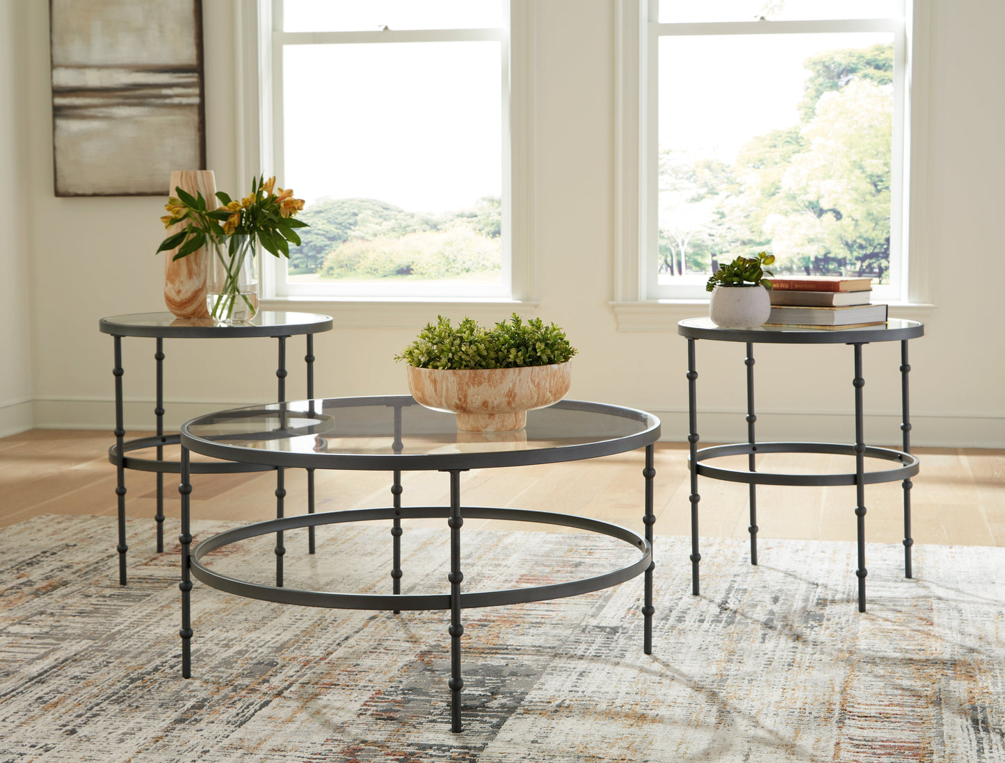 Kellyco Gunmetal Occasional Table Set (Set of 3)