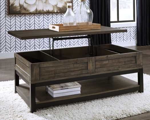 Johurst Grayish Brown Lift Top Coffee Table