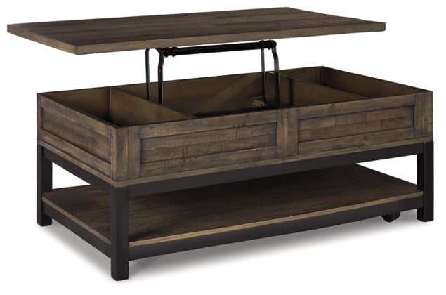 Johurst Grayish Brown Lift Top Coffee Table