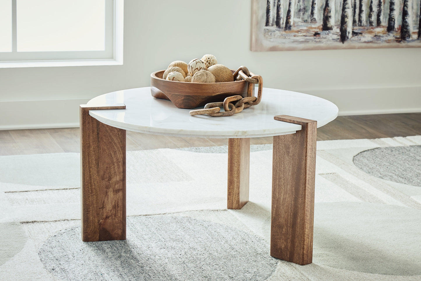 Isanti White/Brown Coffee Table