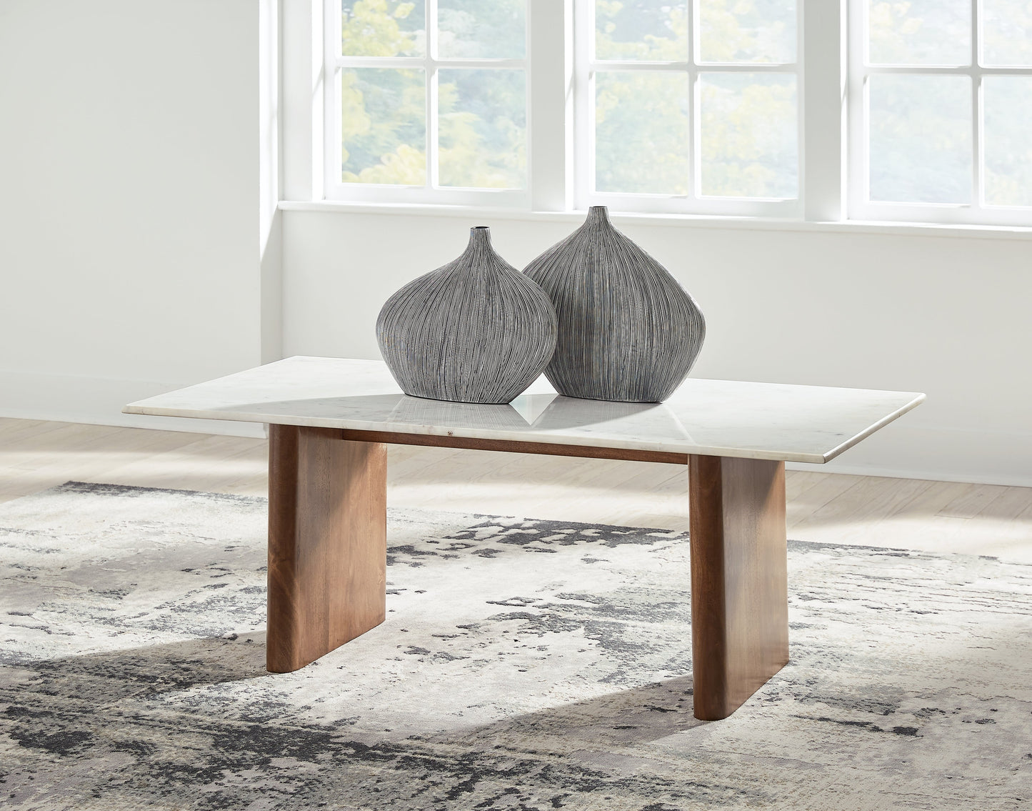 Isanti Brown/White Coffee Table and 2 End Tables