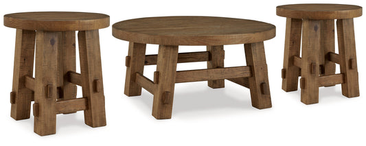 Mackifeld Brown Coffee Table and 2 End Tables