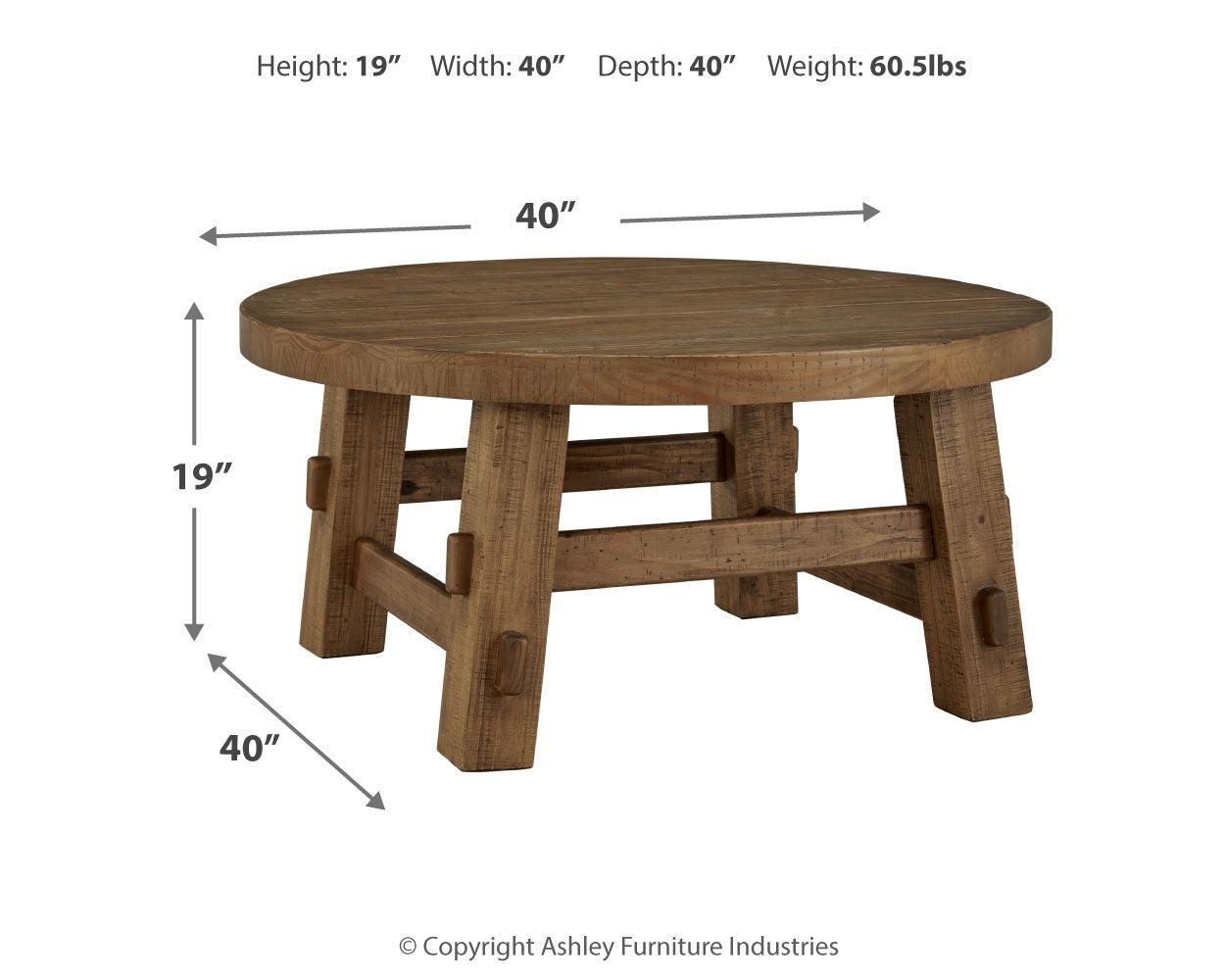 Mackifeld Brown Coffee Table and 2 End Tables