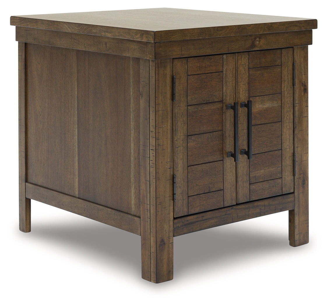 Moriville Grayish Brown Lift-top Coffee Table and 2 End Tables