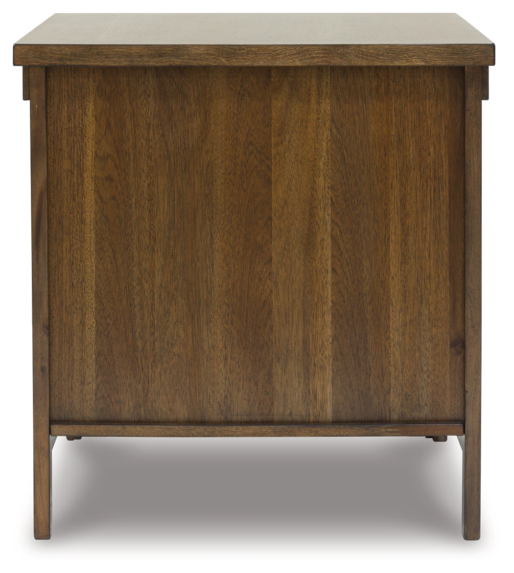Moriville Grayish Brown Lift-top Coffee Table and 2 End Tables