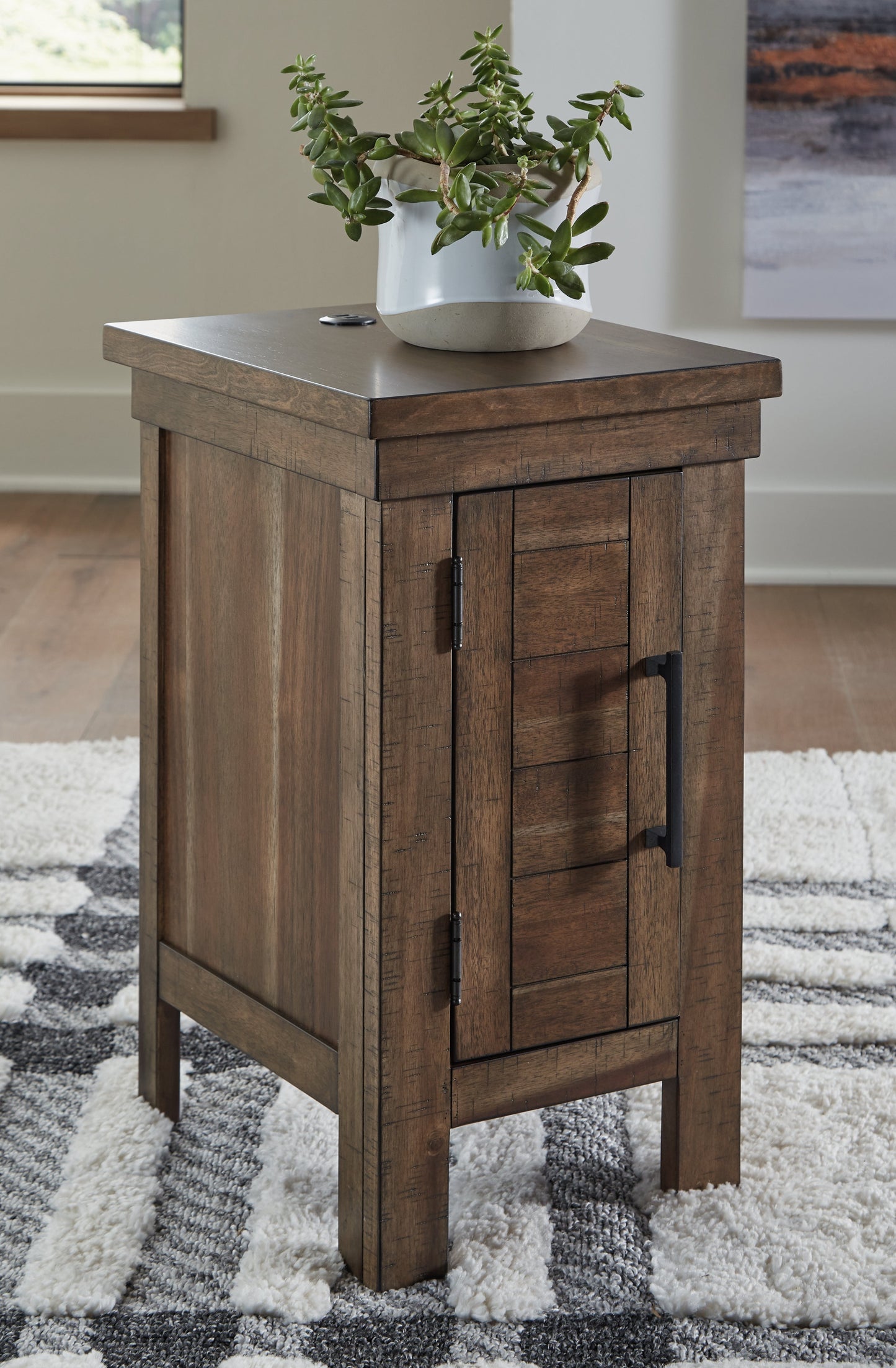 Moriville Grayish Brown Lift-top Coffee Table and 2 Chairside End Tables