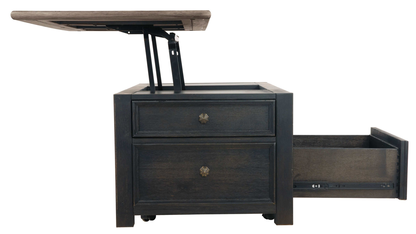 Tyler Creek Grayish Brown/Black Lift Top Coffee Table