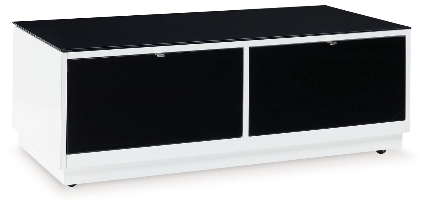 Gardoni White/Black Coffee Table and 2 End Tables