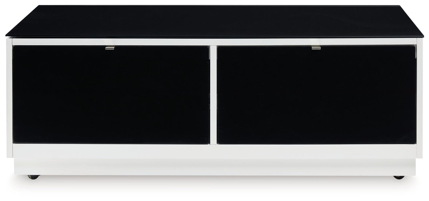 Gardoni White/Black Coffee Table and 2 End Tables