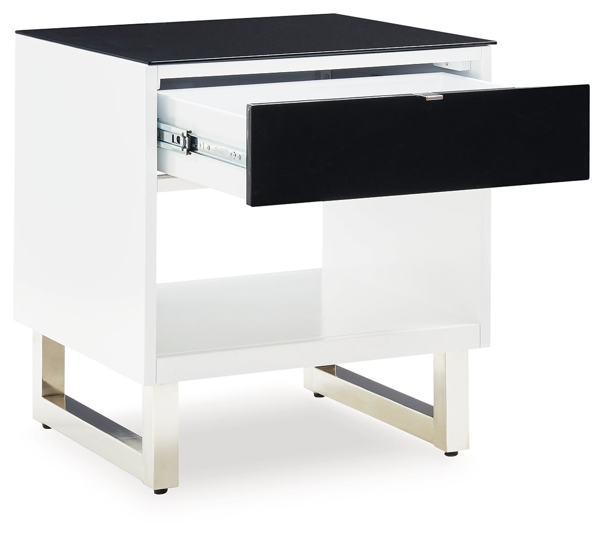 Gardoni White/Black Coffee Table and 2 End Tables